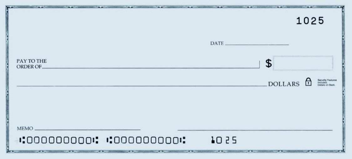 Pdf Downloadable Printable Fillable Blank Check Template